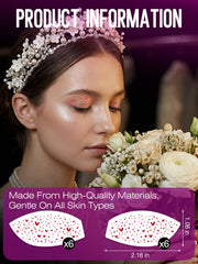 Sokfone glitter freckles silver face tattoos add subtle sparkle for daily wear.