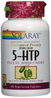 Solaray 5-HTP Plus St John's Wort bottle label