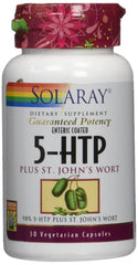 Solaray 5-HTP Plus St John's Wort bottle label