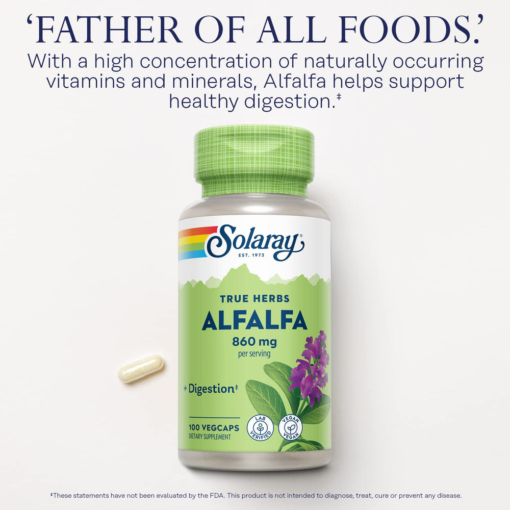 Bottle front label showing 860 mg per serving