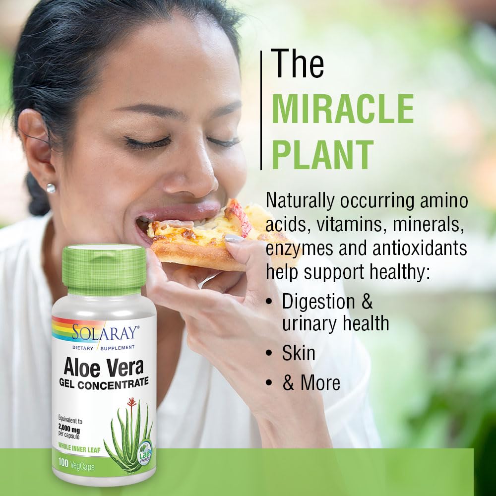Close-up of Aloe vera inner gel 200X concentrate used in SOLARAY VegCaps