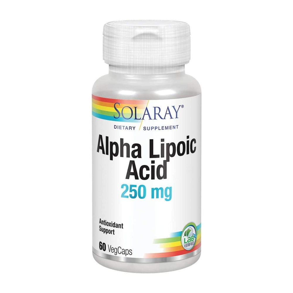 SOLARAY Alpha Lipoic Acid 250 mg bottle and label
