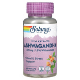 Solaray Ashwagandha 470 mg 60 VegCaps bottle front view