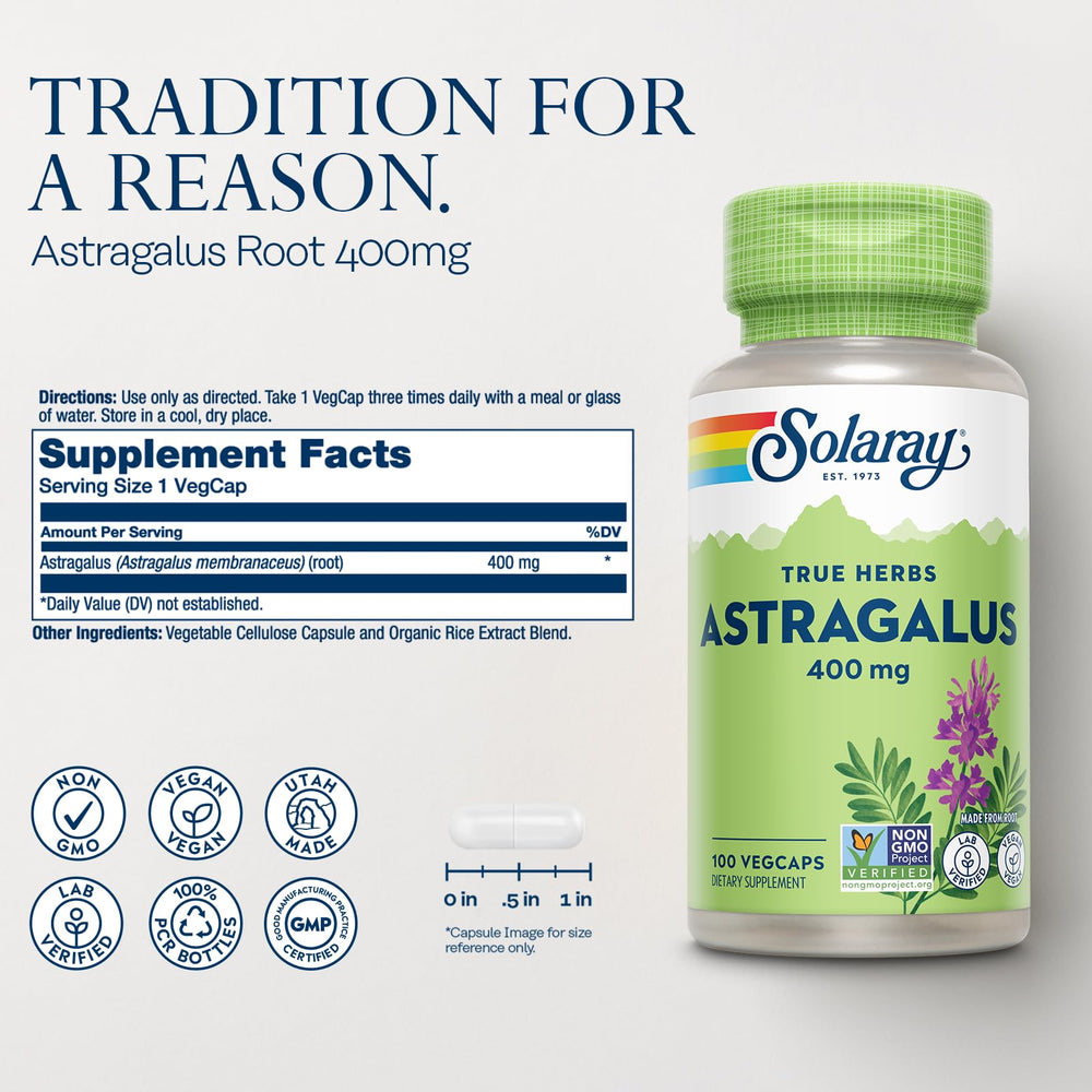 Whole astragalus root and capsules