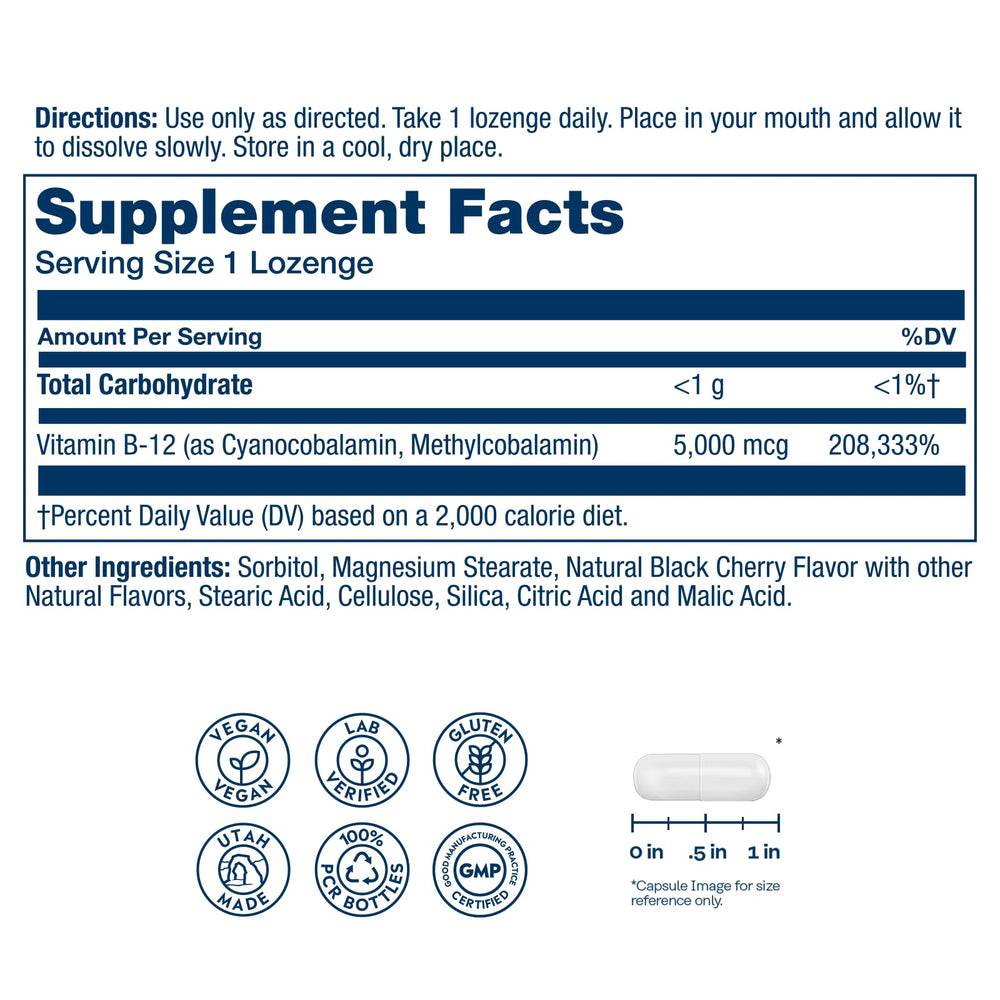 Methylcobalamin B12 supporting energy metabolism and nerve function