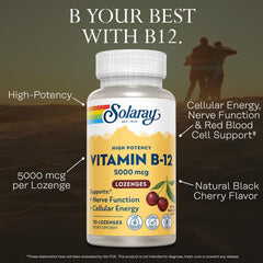 Vegan and gluten-free B12 lozenges in black cherry flavor