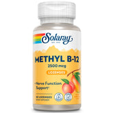 Solaray B12 Methyl Lozenge bottle label showing 2500mcg per lozenge