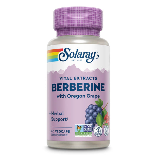 SOLARAY Berberine Root Extract Advanced Formula bottle label