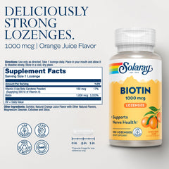 SOLARAY Biotin 1000 mcg Lozenges packaging front