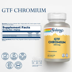 Brewer's yeast ingredient label for chromium supplement