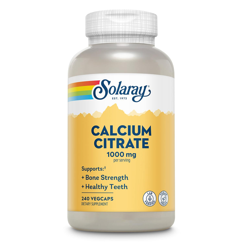 Solaray Calcium Citrate 1000mg bottle front