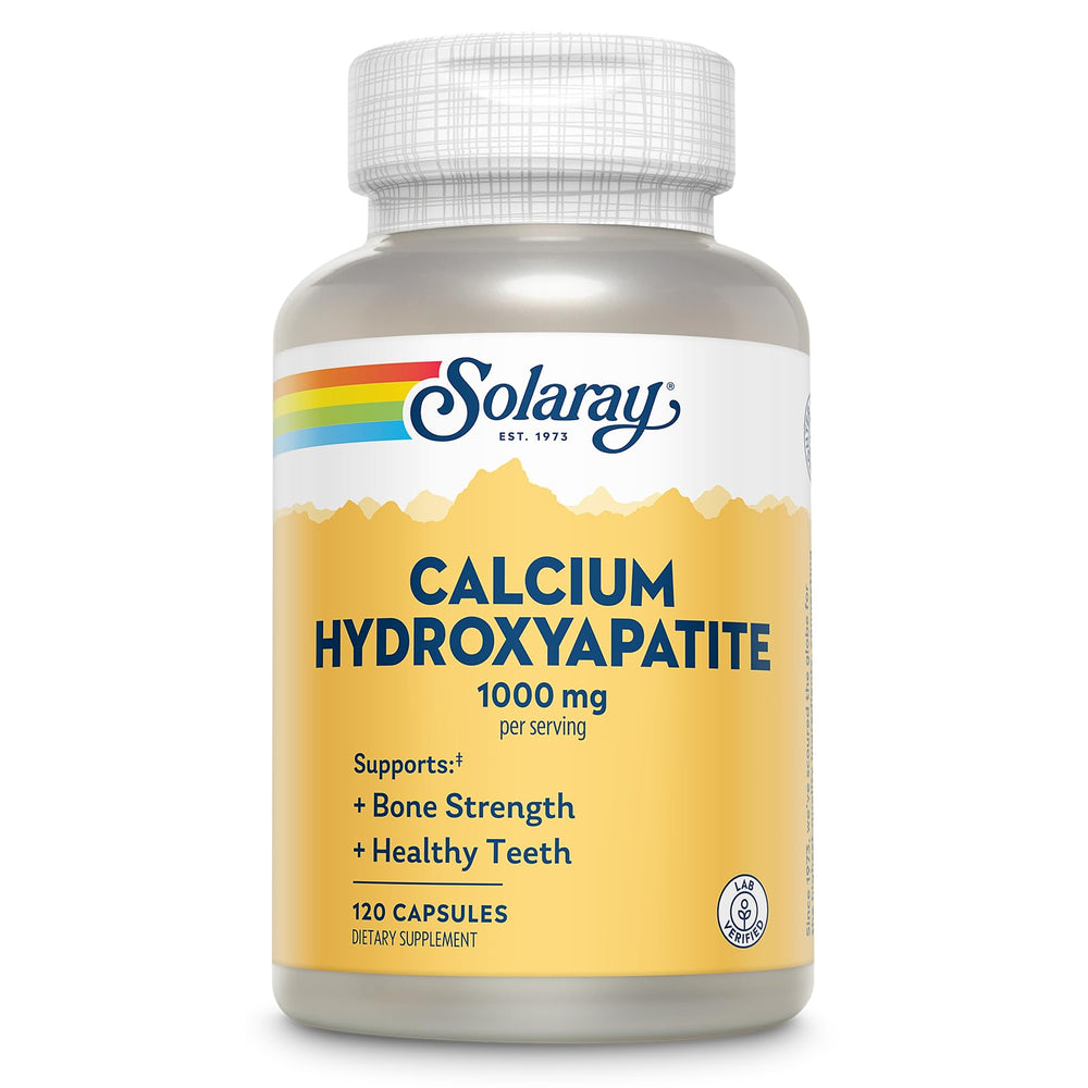 Solaray Calcium Hydroxyapatite 1000mg bottle label