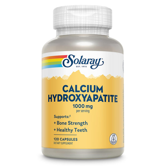 Solaray Calcium Hydroxyapatite 1000mg bottle label