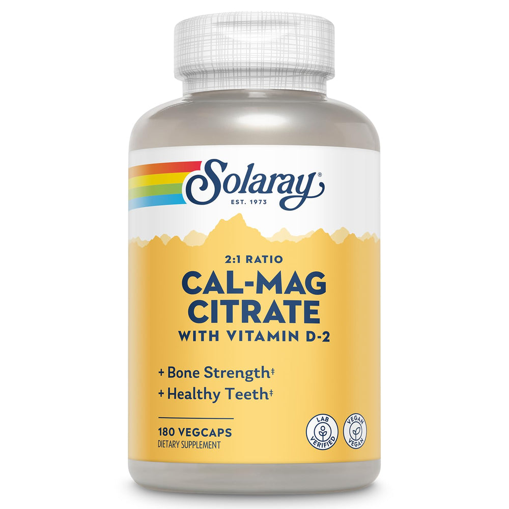 Solaray Calcium Magnesium Citrate 2:1 ratio with 1000mg calcium citrate and 500mg magnesium