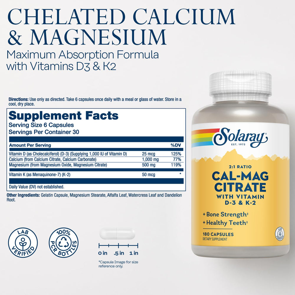 Graphic showing calcium to magnesium 2:1 ratio