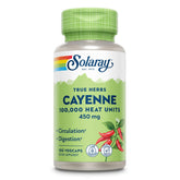 Bottle of SOLARAY Cayenne Pepper 450 mg – front label