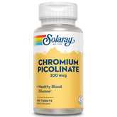 Solaray Chromium Picolinate 200mcg bottle label