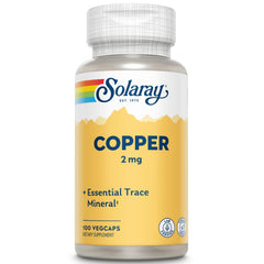 Solaray Copper 2 mg 100-count bottle