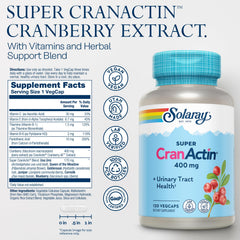 CranActin cranberry extract 400mg capsules close-up