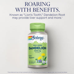 Vegan-friendly SOLARAY Dandelion Root Supplement capsules