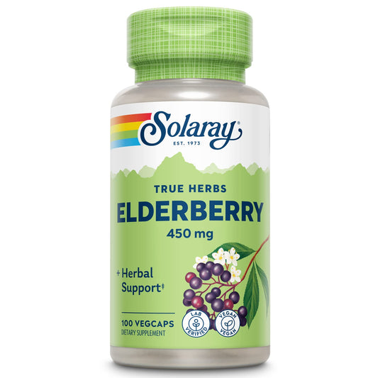 Bottle of SOLARAY Elderberry Capsules 450mg