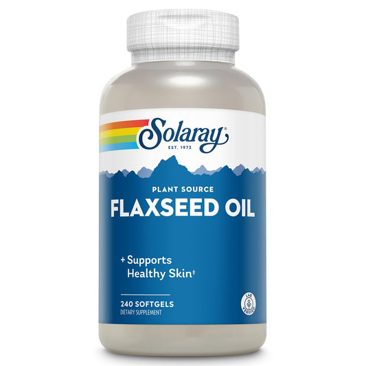 SOLARAY Flaxseed Oil 3000 mg bottle with label