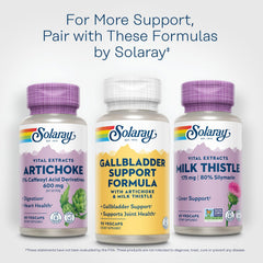 Bottle of SOLARAY Gallbladder Support Formula with 90 VegCaps visible