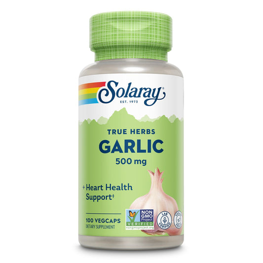 SOLARAY Garlic Bulb 500 mg bottle label