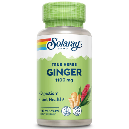 SOLARAY Ginger Root 1100mg bottle label and packaging