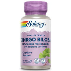 Solaray Ginkgo Biloba Extract 60 mg bottle - main product image