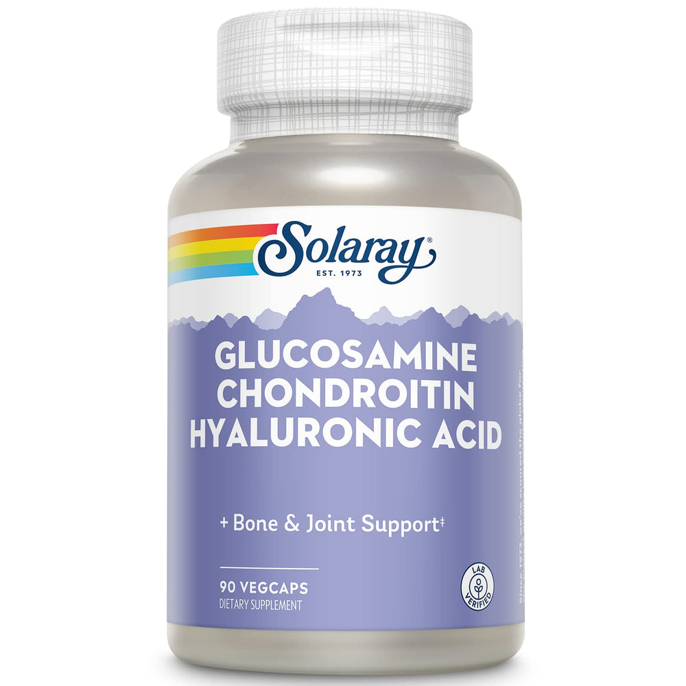 SOLARAY Glucosamine Chondroitin Hyaluronic Acid bottle label
