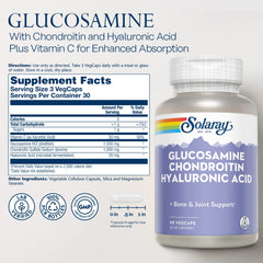 SOLARAY bottle side view with label showing key ingredients for daily use