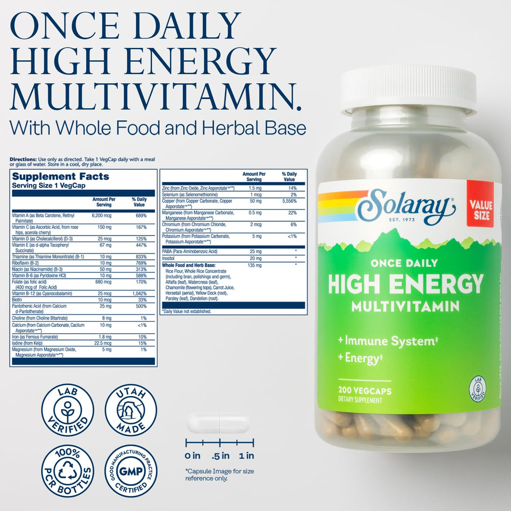Multivitamin immune support with vitamins C, D, E, A
