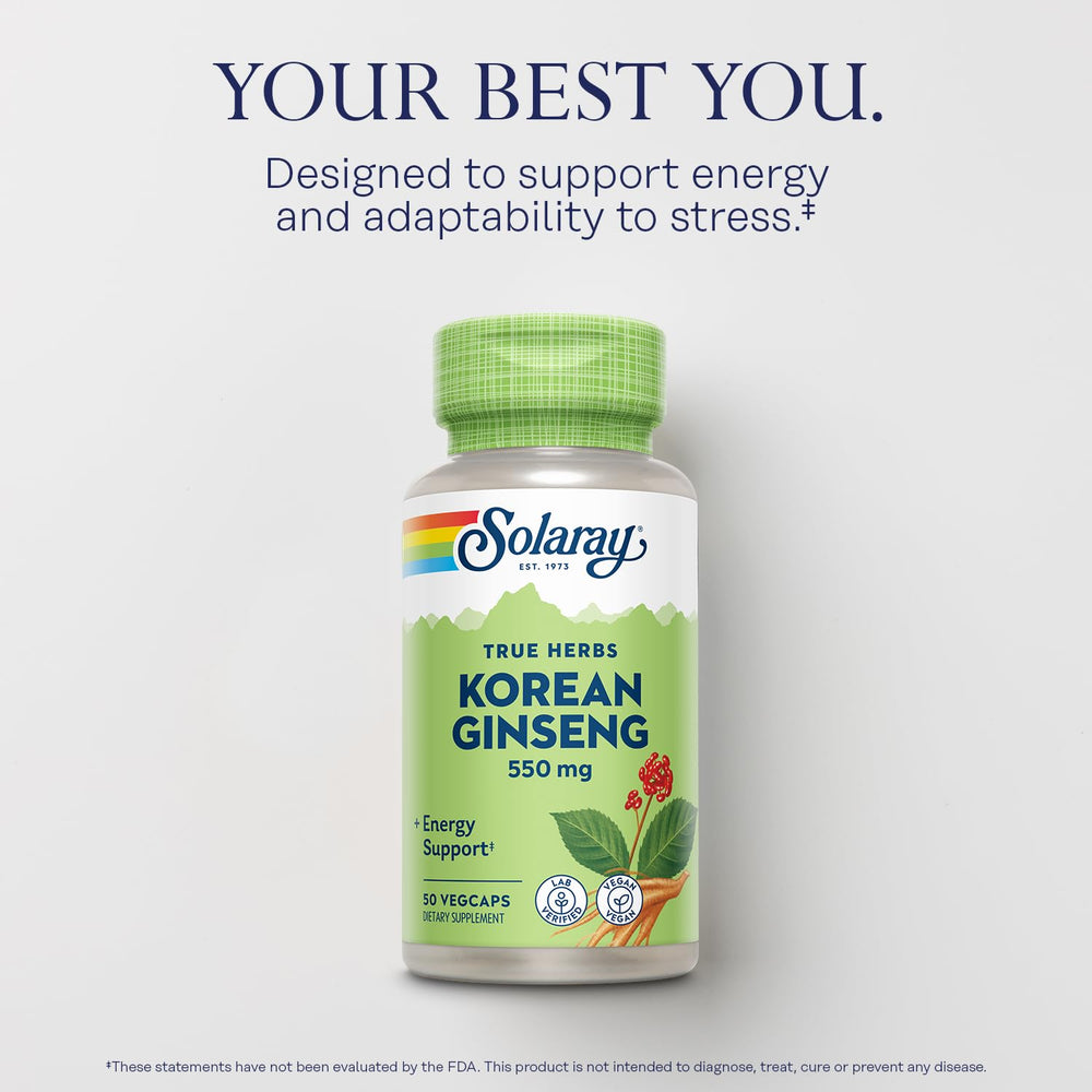 Ingredients list for SOLARAY Korean Ginseng 550 mg