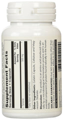 Nutrition facts label close-up – Solaray L-Tyrosine 500 mg Veg Cap