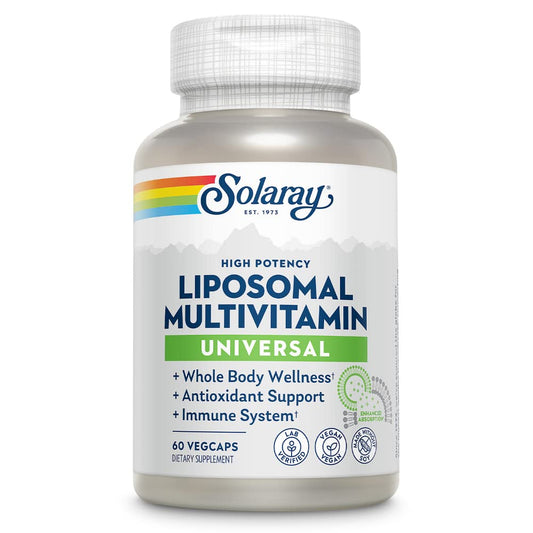 SOLARAY Liposomal Multivitamin bottle front with 60 VegCaps