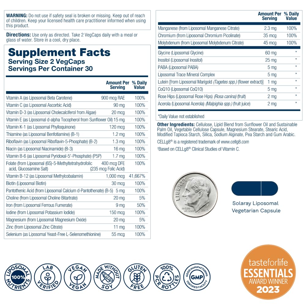 Product label showing 60 vegan capsules and 30 servings