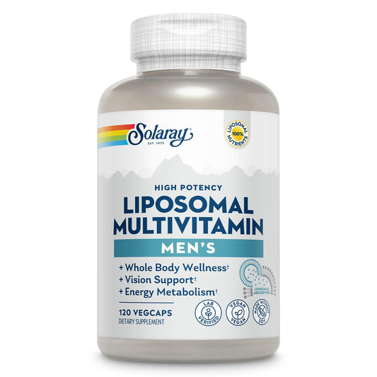 Bottle front of SOLARAY Liposomal Multivitamin for Men