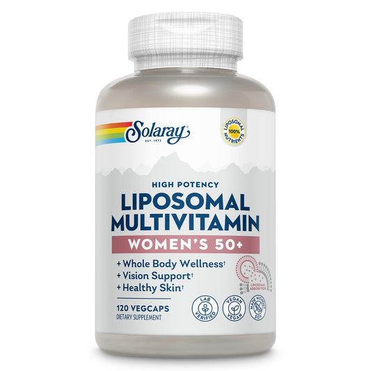 SOLARAY liposomal multivitamin bottle for women 50+