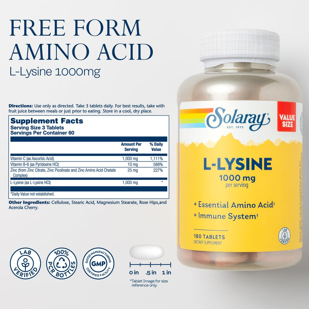 Vitamin C 1000 mg and Zinc 25 mg with L-Lysine capsules