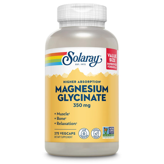 SOLARAY Magnesium Glycinate Capsules bottle