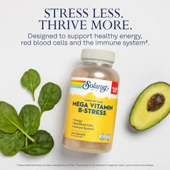 Overview of ingredients for SOLARAY Mega Vitamin B-Stress