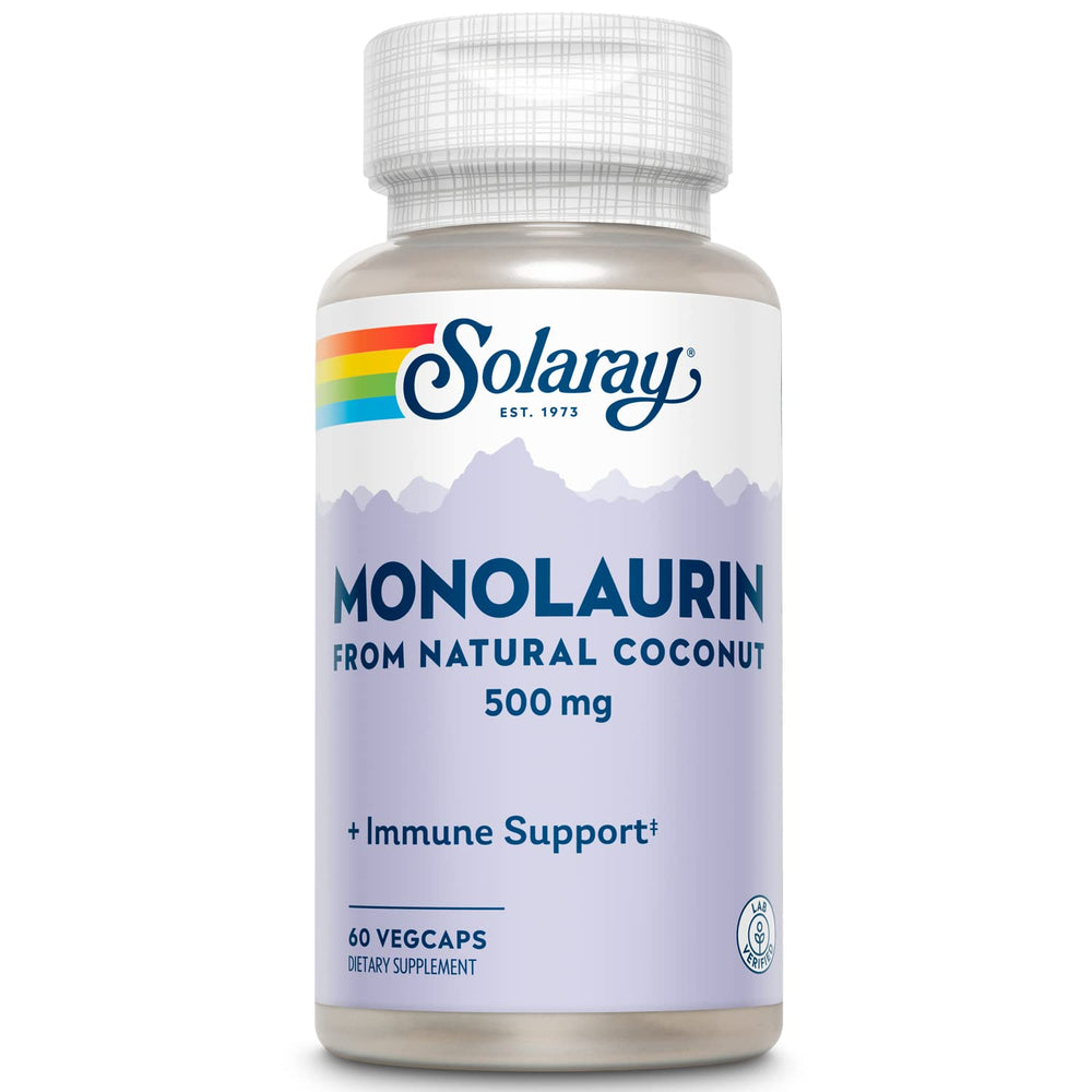 SOLARAY Monolaurin 500mg bottle on white background