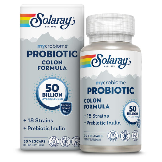 SOLARAY Mycrobiome Probiotic Colon Formula bottle front view