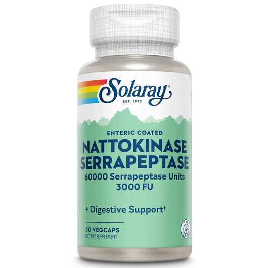 SOLARAY Nattokinase Serrapeptase enteric-coated capsules