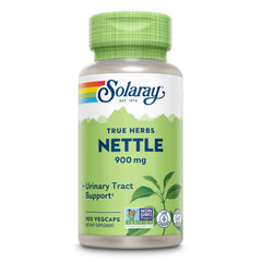 Bottle of SOLARAY Nettle Leaf 900 mg vegan capsules