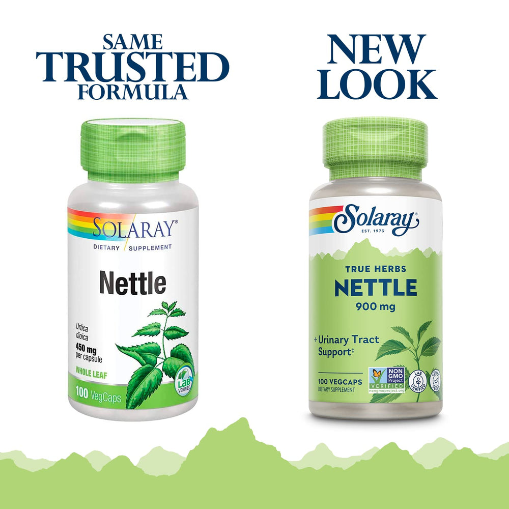 SOLARAY Nettle Leaf 900 mg bottle label