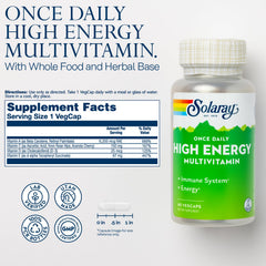 SOLARAY Once Daily High Energy Multivitamin vegetarian capsules