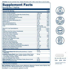 Nutrition label showing 18 vitamins and minerals