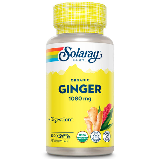 SOLARAY Organic Ginger 1080 mg bottle